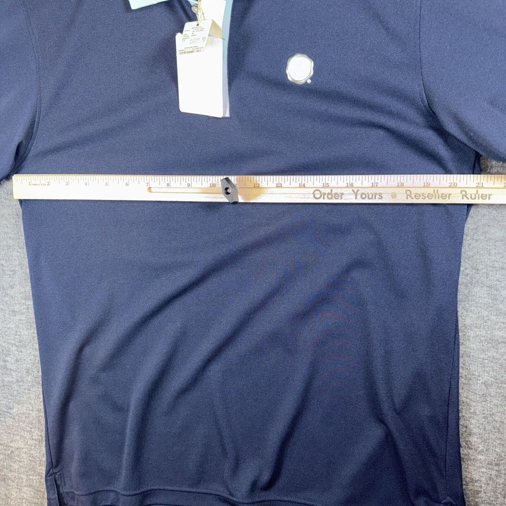 MARK & LONA Womens Performance Golf Polo Shirt Skull Logo Navy Blue Sz XL New - Picture 7 of 11